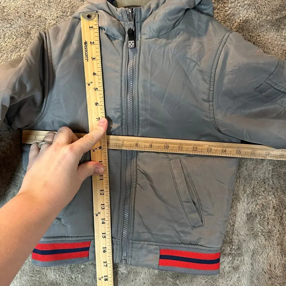 Reversible Insulated Rain Jacket Hoodie Sporty Boys XS 4 5 4T 5T Wonder Nation